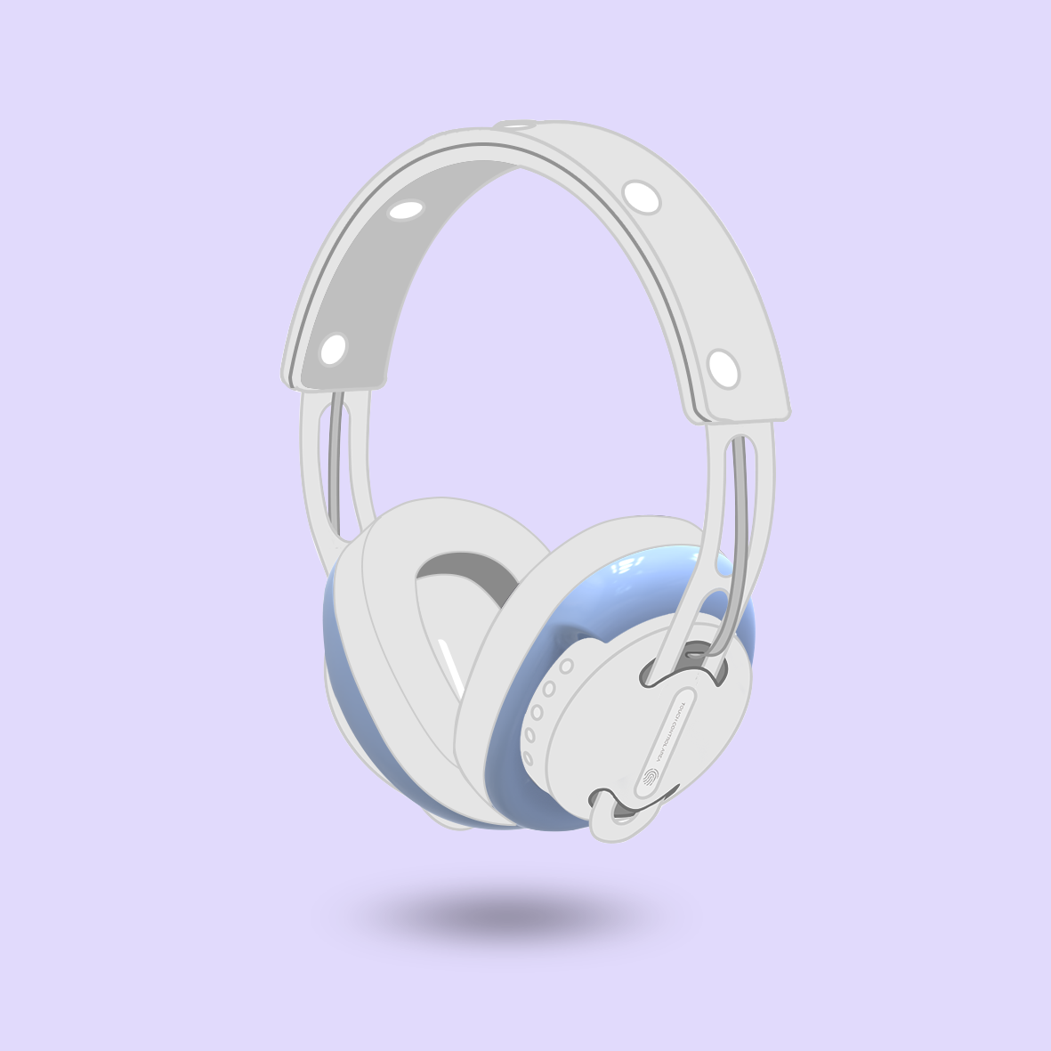 Rainbow Ear Cup Cover (Faceplates)