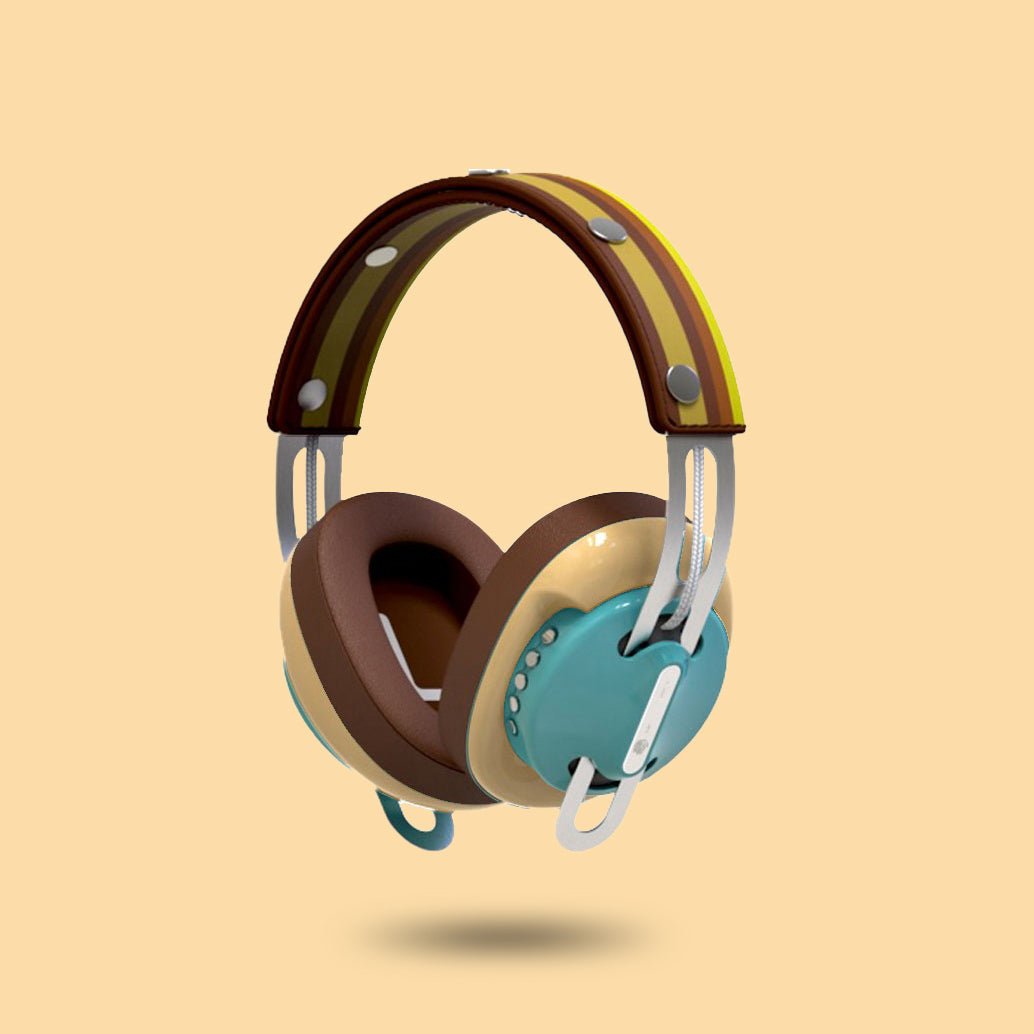 復古綠（黃配棕）「棕黃線」特別設計套裝 - monixibi flagship store