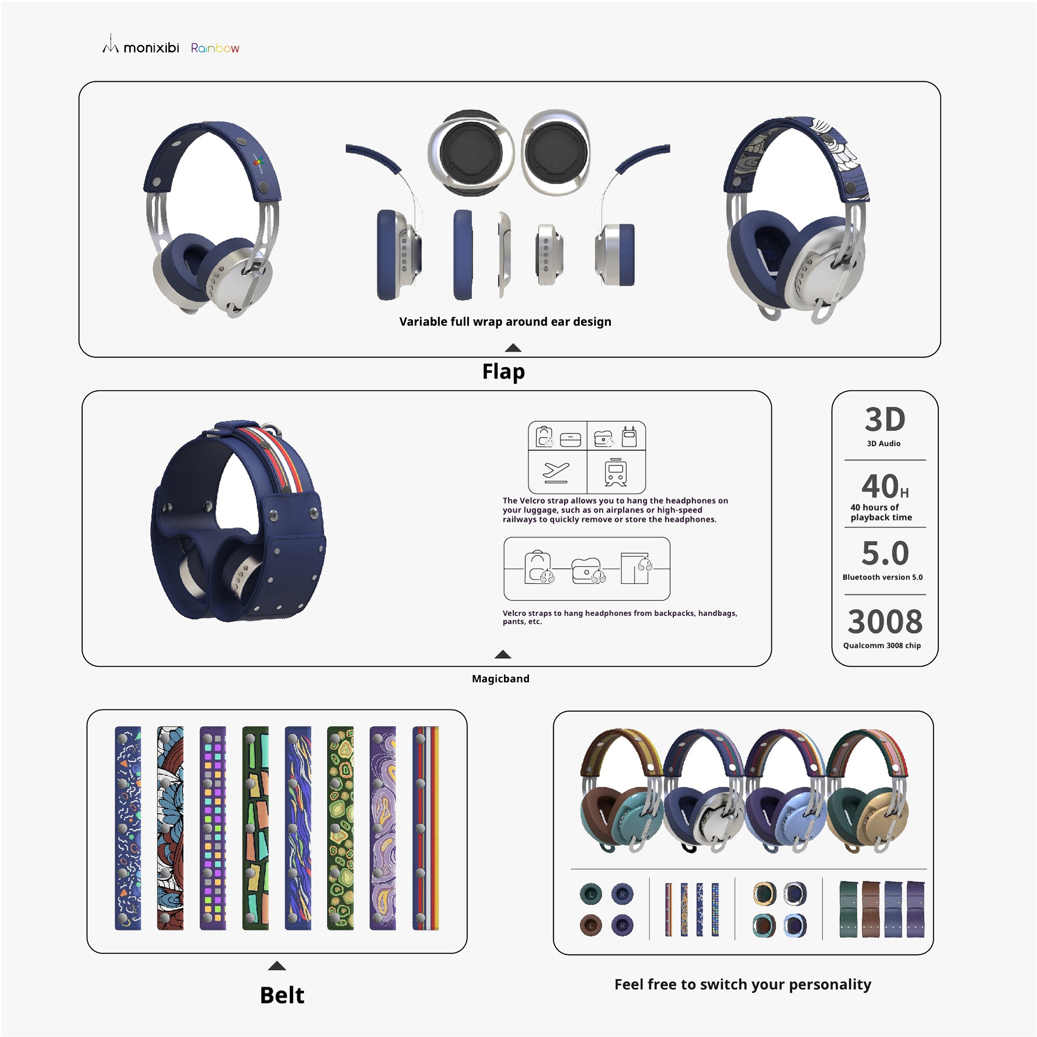 Rainbow Headset Standard - MONIXIBI