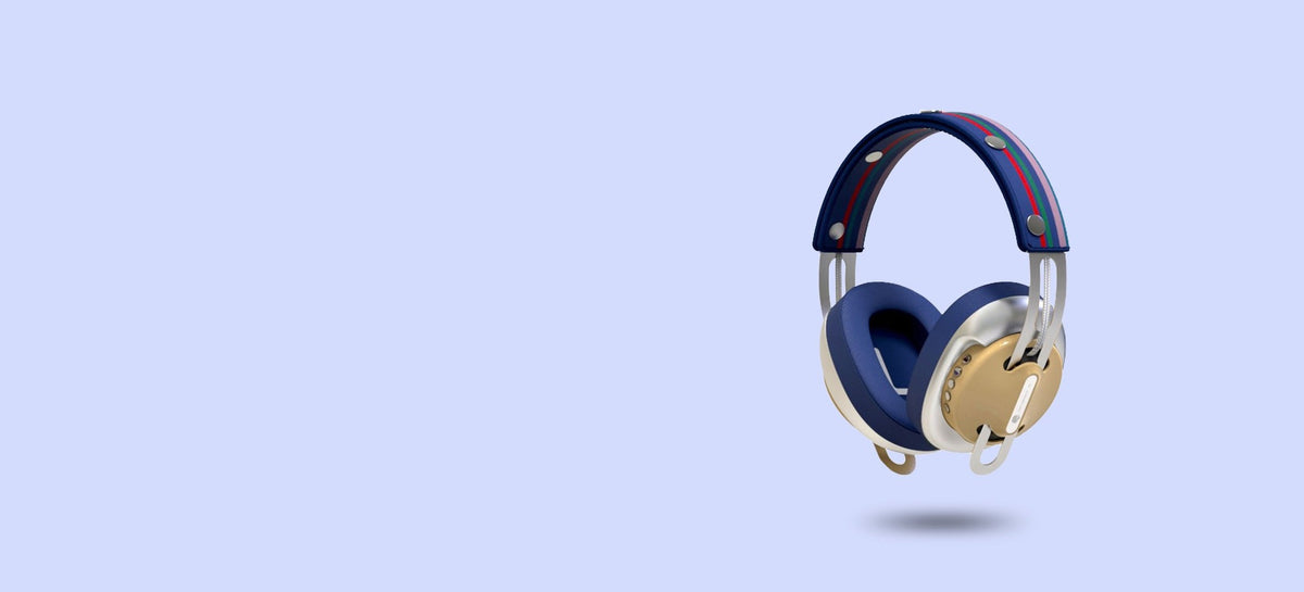 Rainbow modular headphones — swap the headband, earpads, faceplates